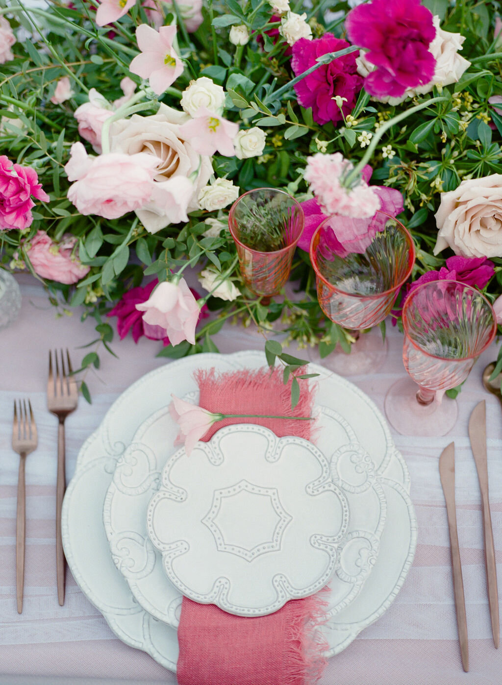 Lake Como pink wedding inspired by Dior Veronique Lorre wedding designer and florist30