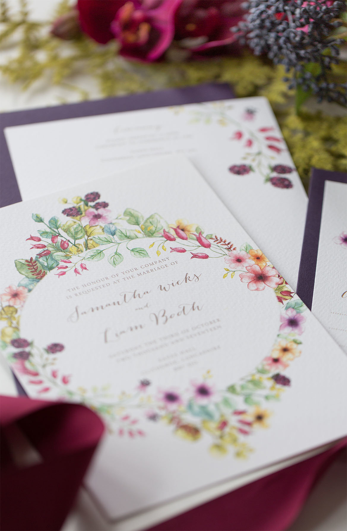 Blackberry Wedding Invitations