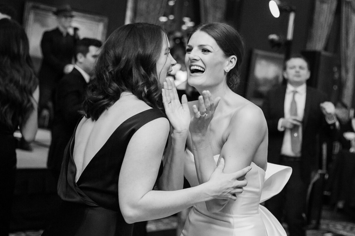 packed dance floor at The union League Club of Chicago at a winter wedding