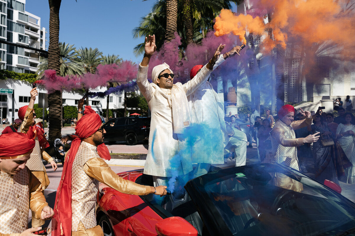 Miami-baraat-celebration-indian-wedding-planner