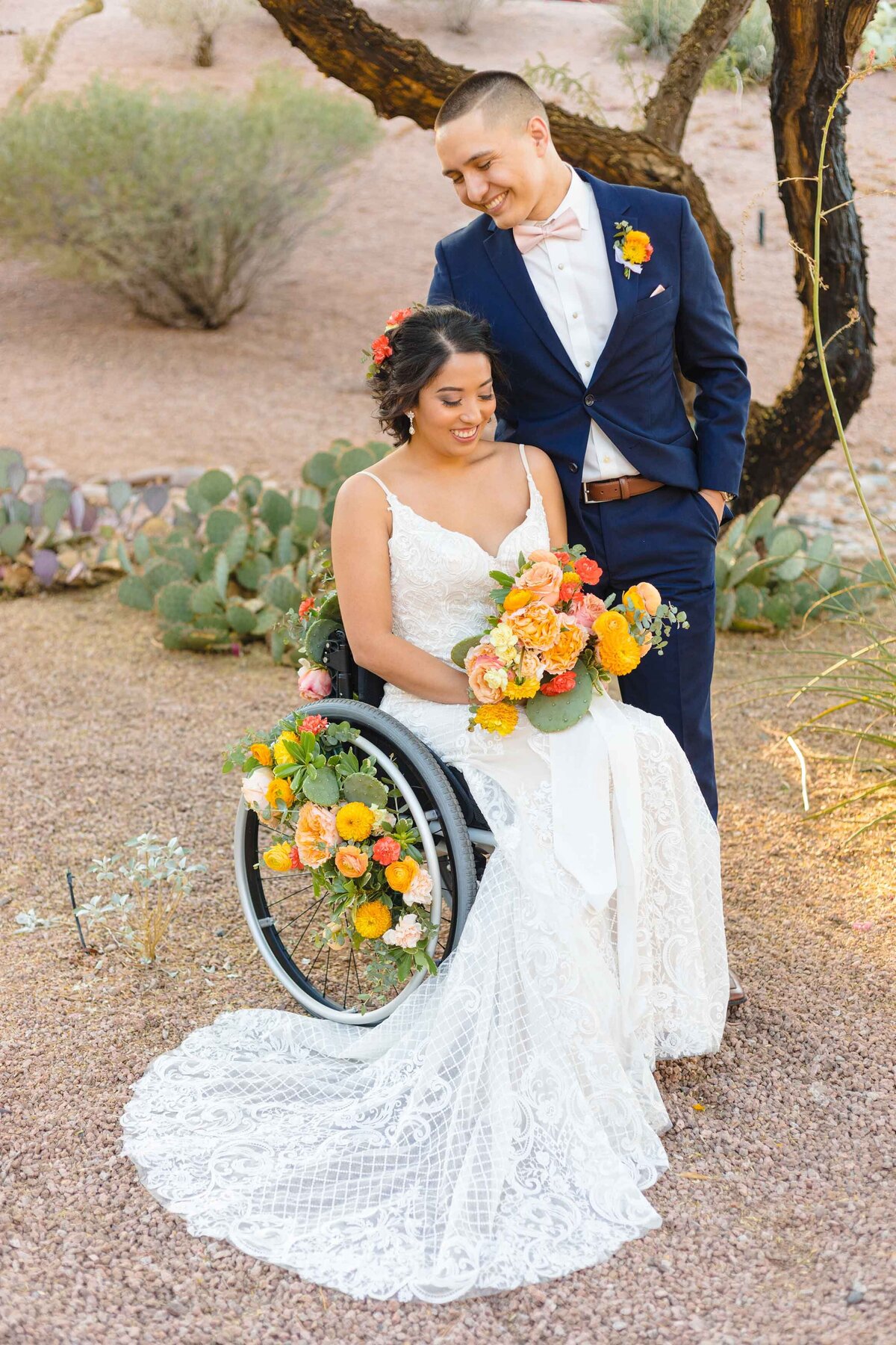 Wedding photo of Bride in wheelchair