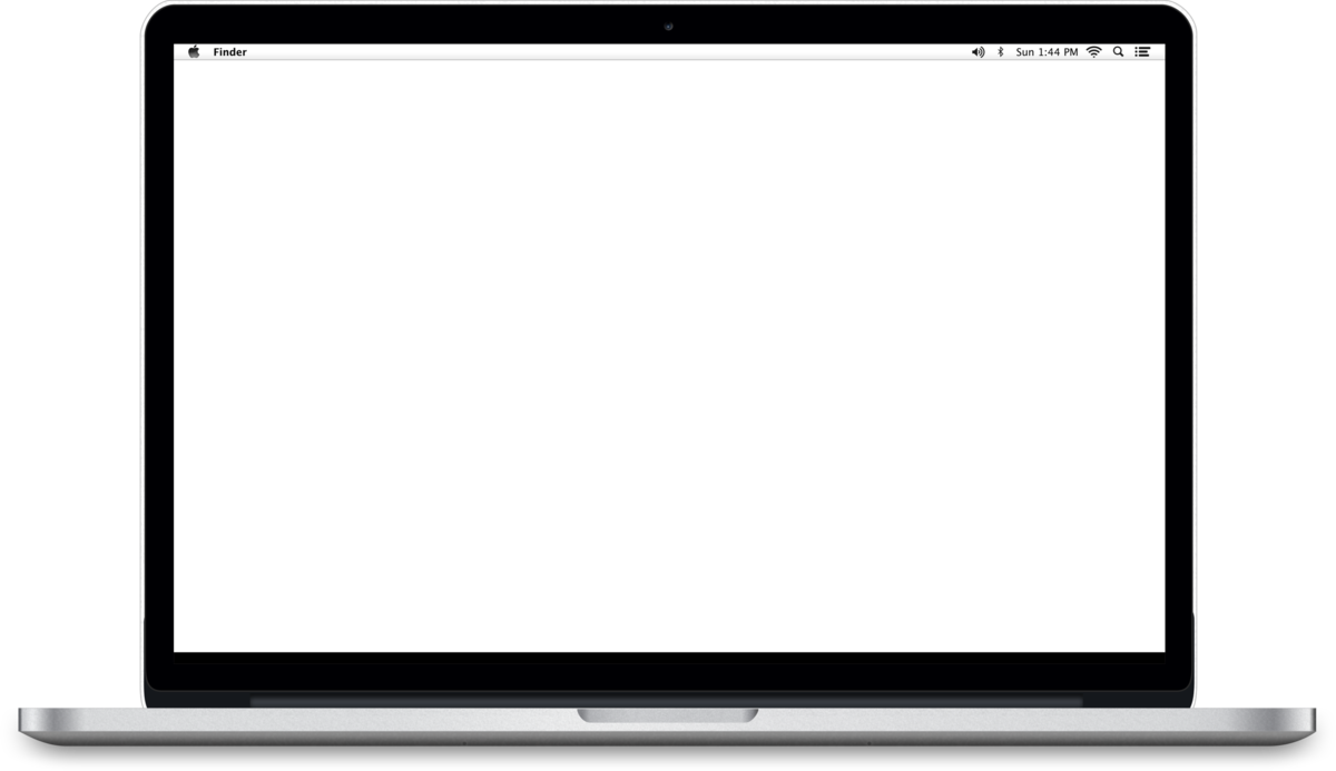 Macbook outline PNG to showcase a Website video.
