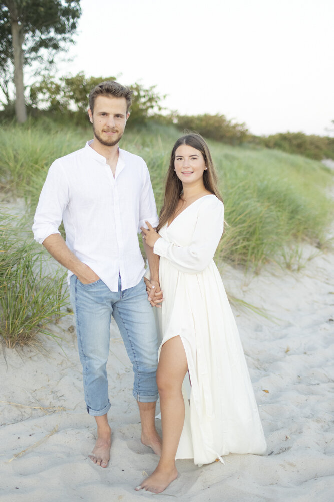 Harkness Park beach engagement session in Connecticut