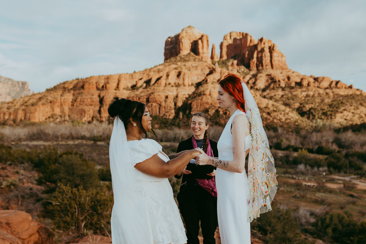 wedding at secret slick rock in sedona arizona