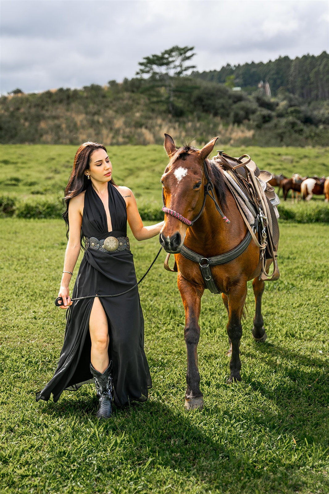 hawaii senior portraits with horse