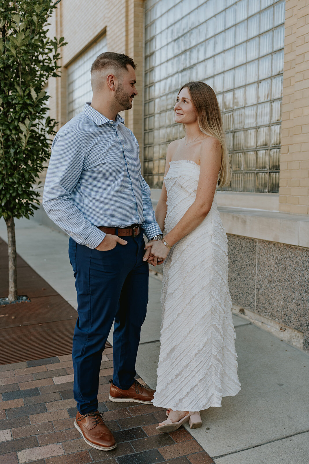 Indianapolis engagement photography candid couple moment