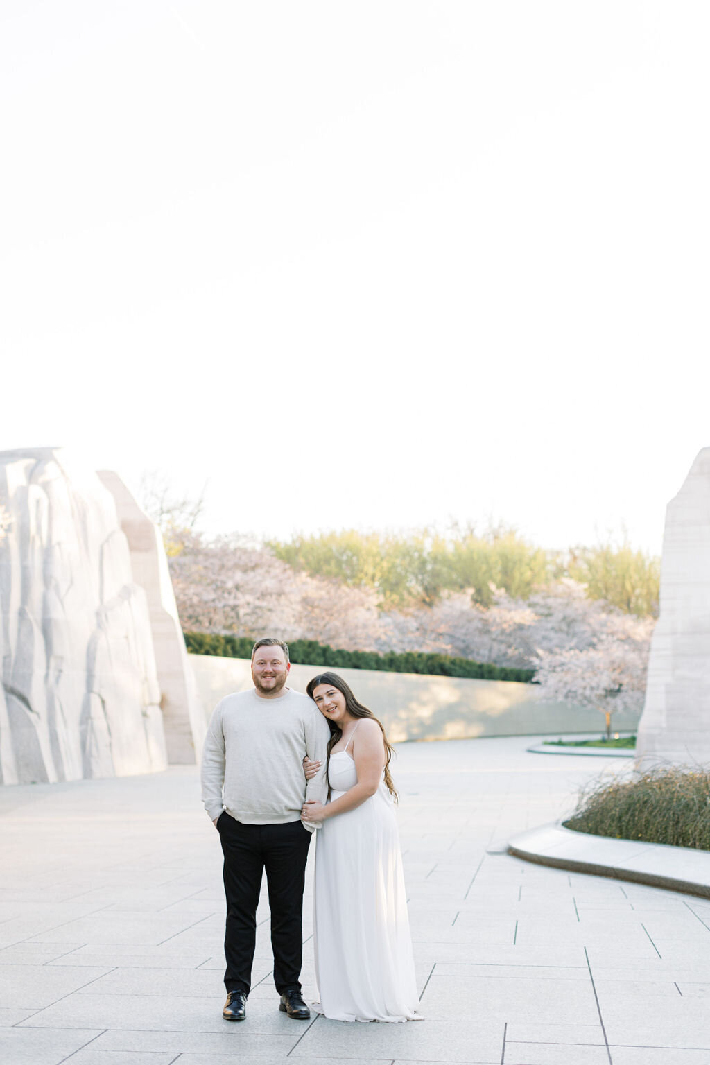 Washington, D.C. Tidal Basin Cherry Blossom Engagement  | Adela Antal Photography