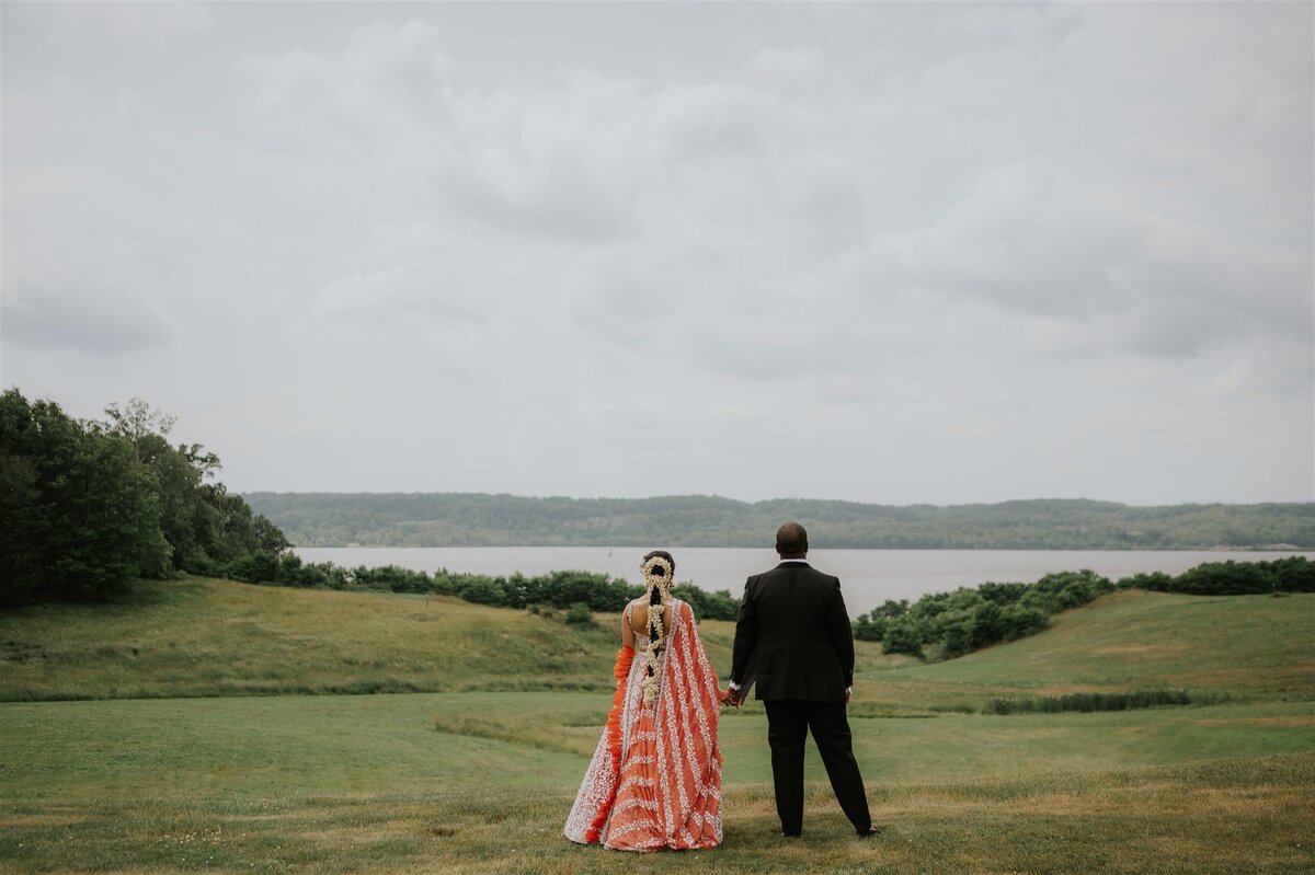 Bride + Groom at Ankony Carriage House for an outdoor wedding  in the Hudson Valley