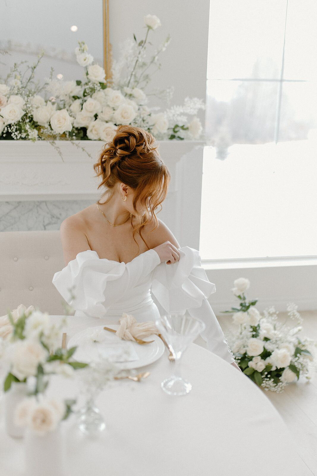 Stunning bridal portrait, , captured by Nikki Collette, featured on the Brontë Bride Wedding Vendor Guide.