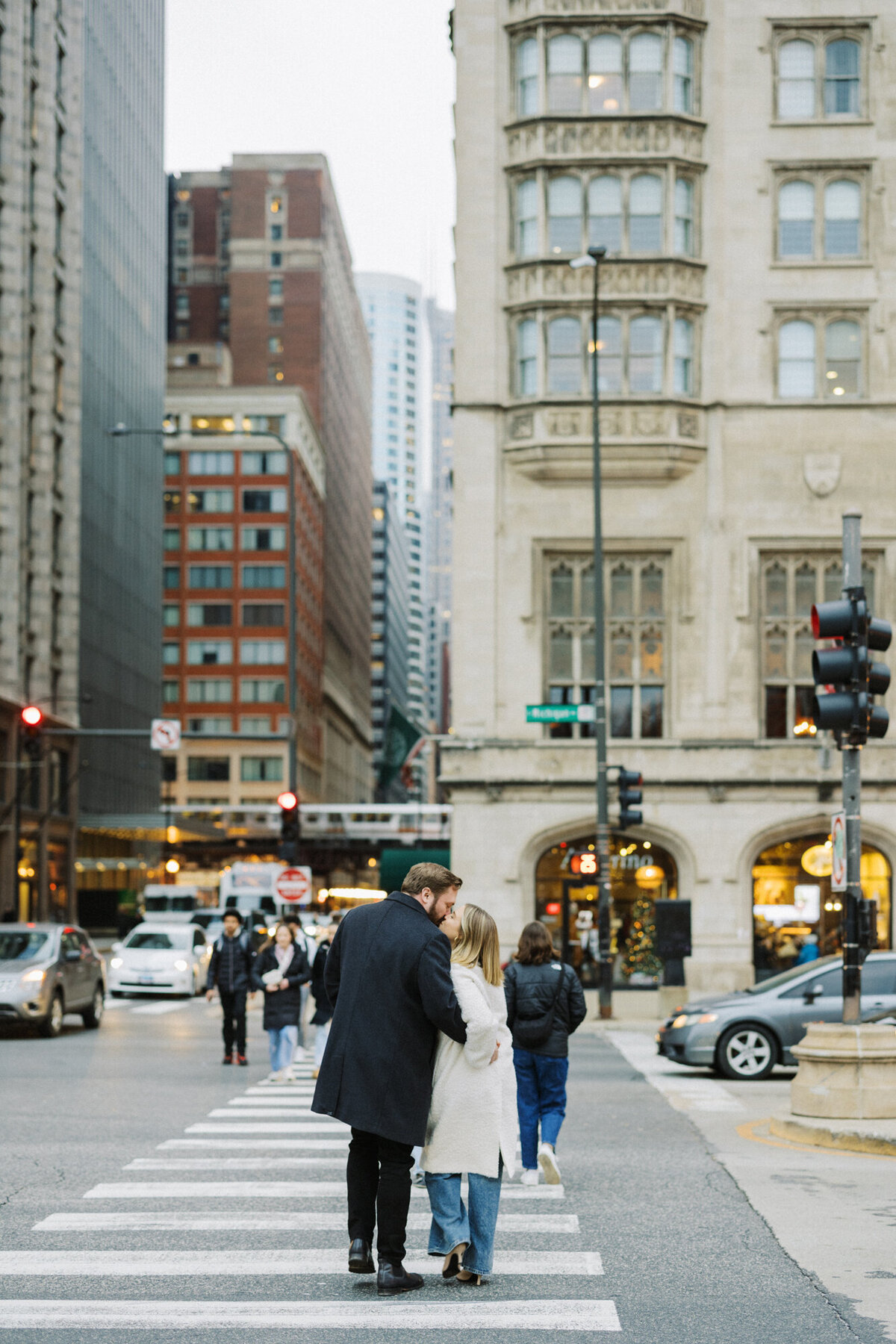 Downtown Chicago Engagement Photo