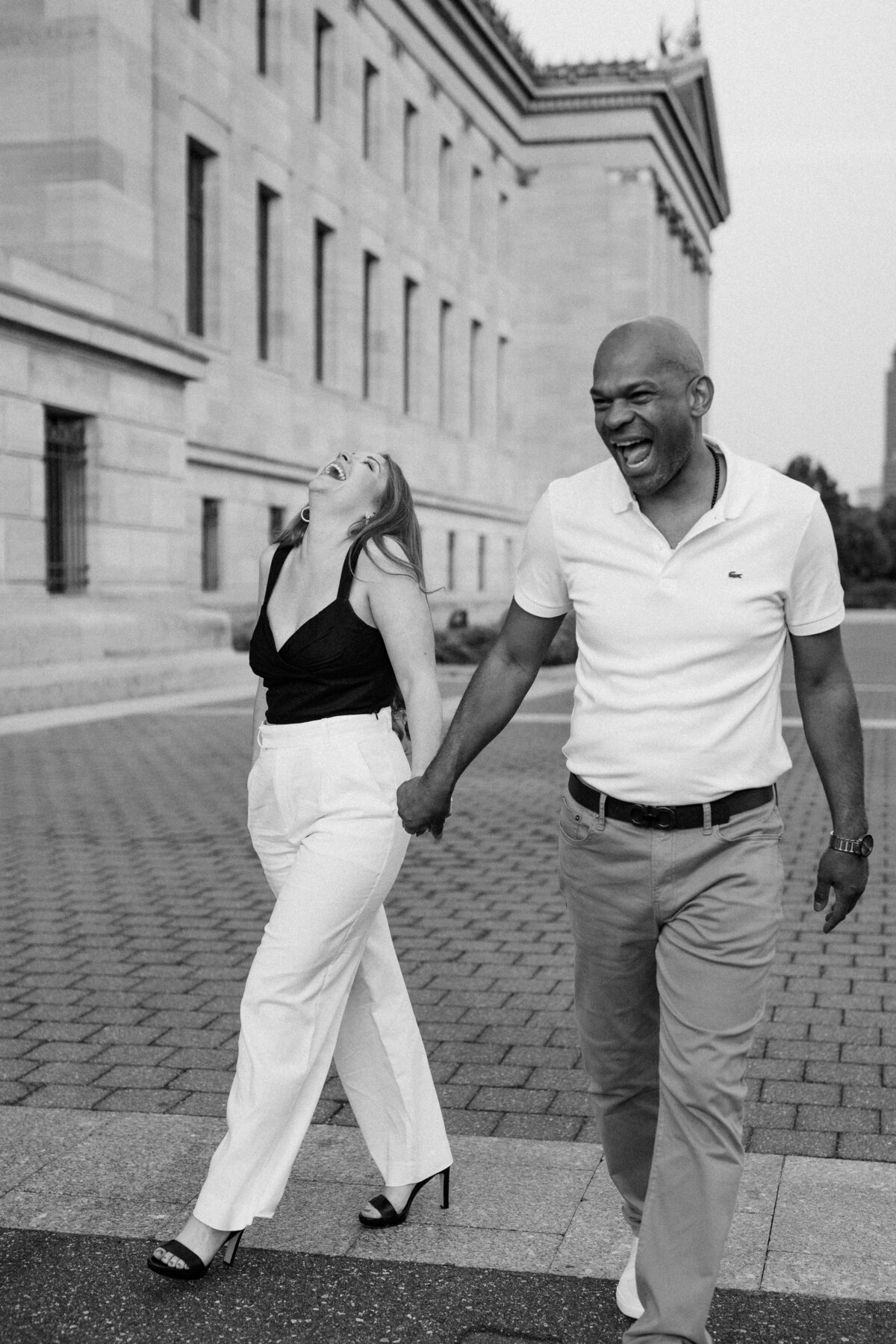 Corey + Alicia Engagement at The Philadelphia Art Museum + Water Works Photos-276