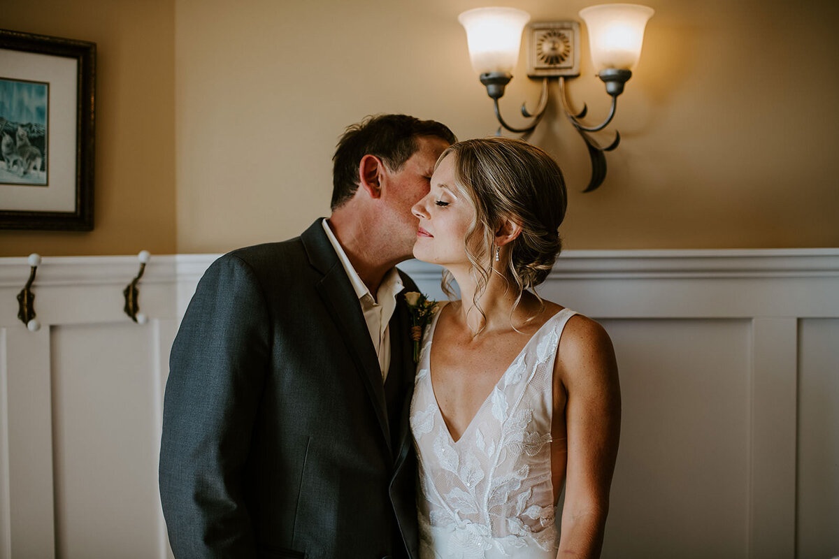 Couple at their Bonniebrook Beach Ceremony on the Sunshine Coast B.C