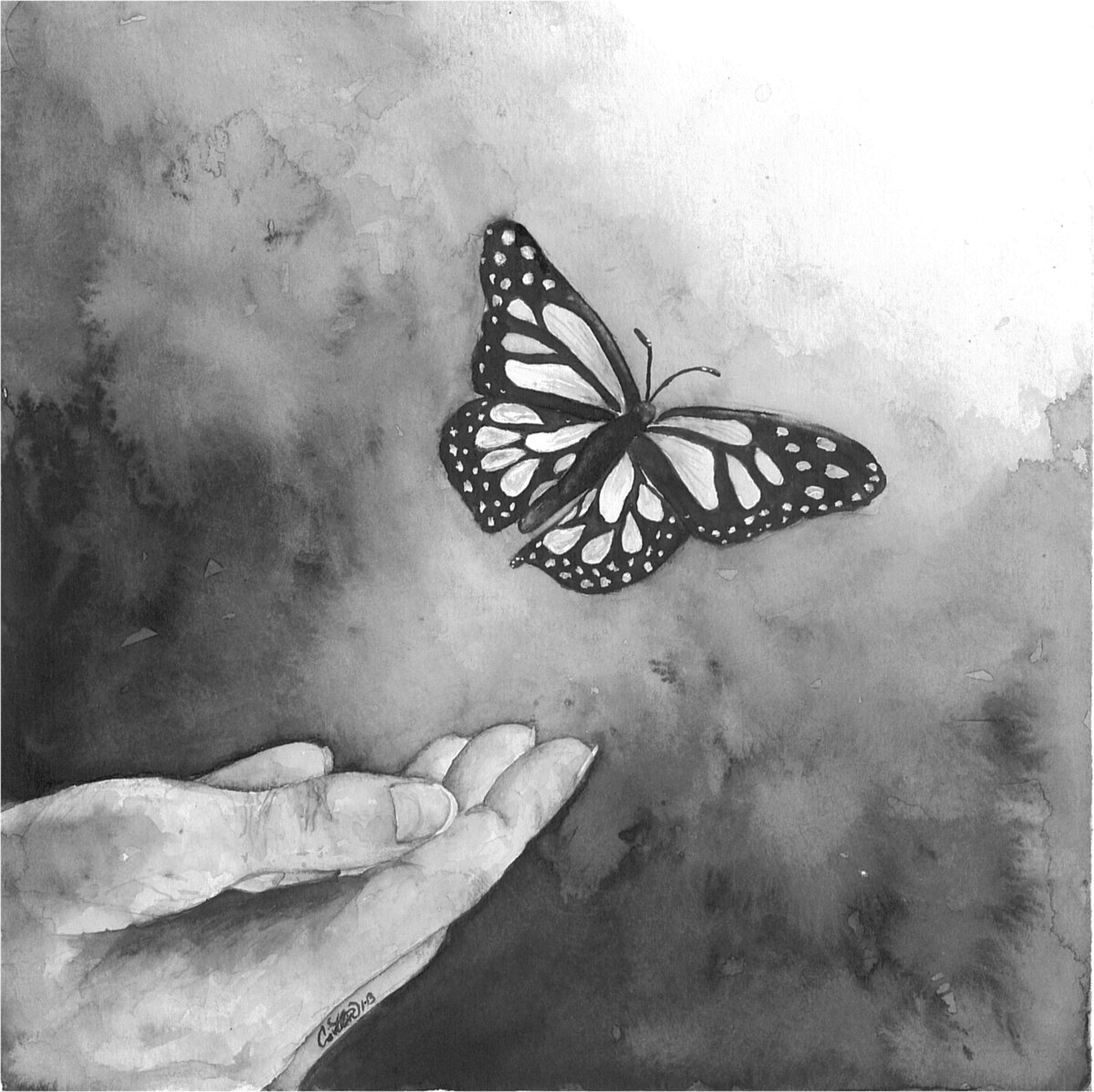 hands butterfly