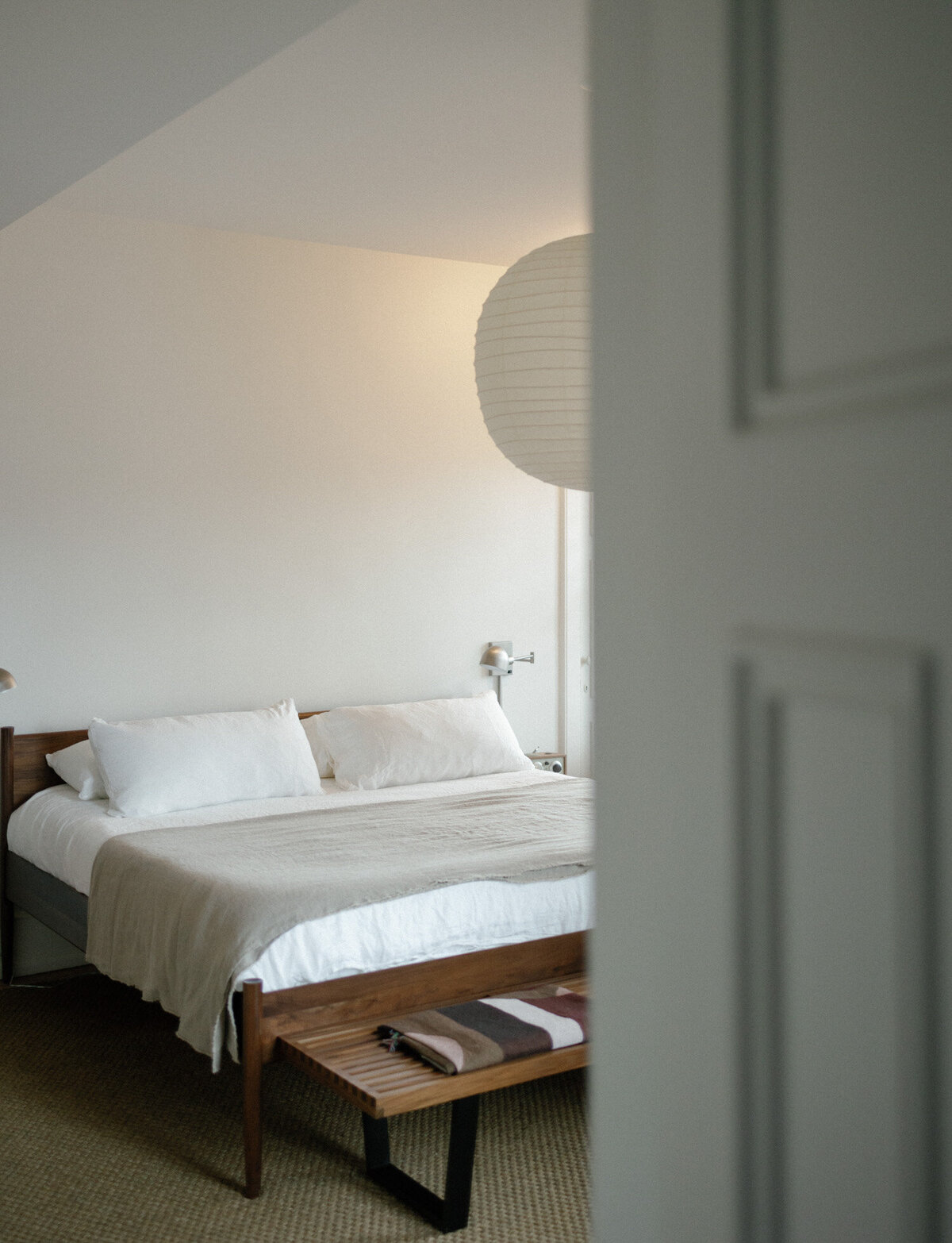 interior design branding photo of ALEO Detroit bedroom, bed & breakfast