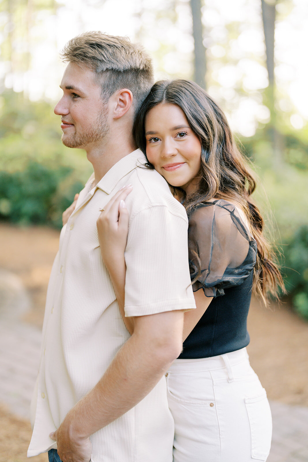 A Raleigh engagement session at WRAL park captured on film in true-to-life colors by North Carolina wedding photographer Jessica Leigh Mason.