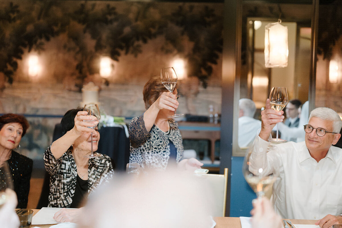 Intimate wedding reception dinner at Burbon stakehouse, JW Essex house marriot, NYC | Oduma photography-26