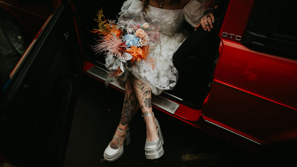 Vegas style wedding in Birmingham's Custard Factory.