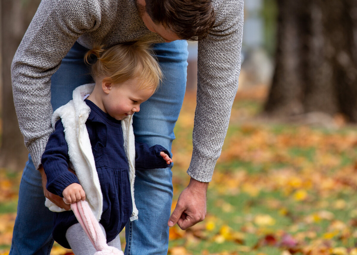 Father standing with toddler girl Canberra