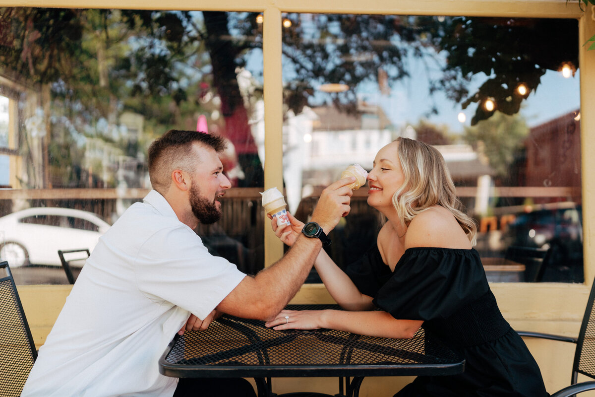 Couple during golden hour engagement shoot in Boise, Idaho wedding/elopement - photographed by The Storytellers