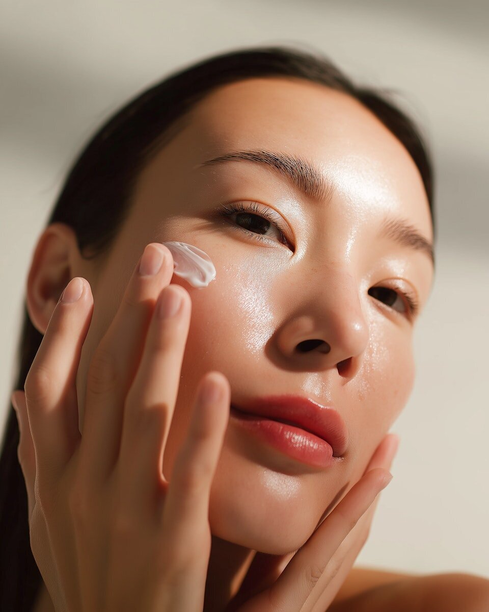 Woman Applying Cream