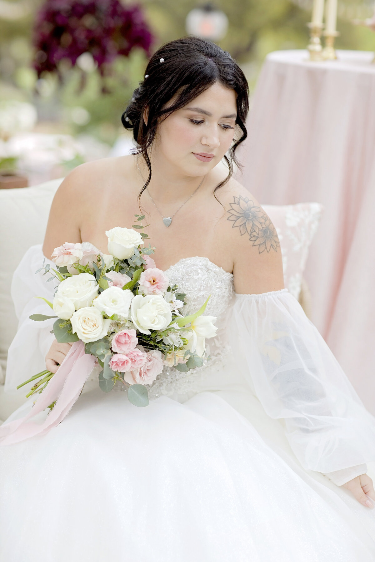 oaks at heavenly-bride-pink wedding-robin rogers photography-bridal connection