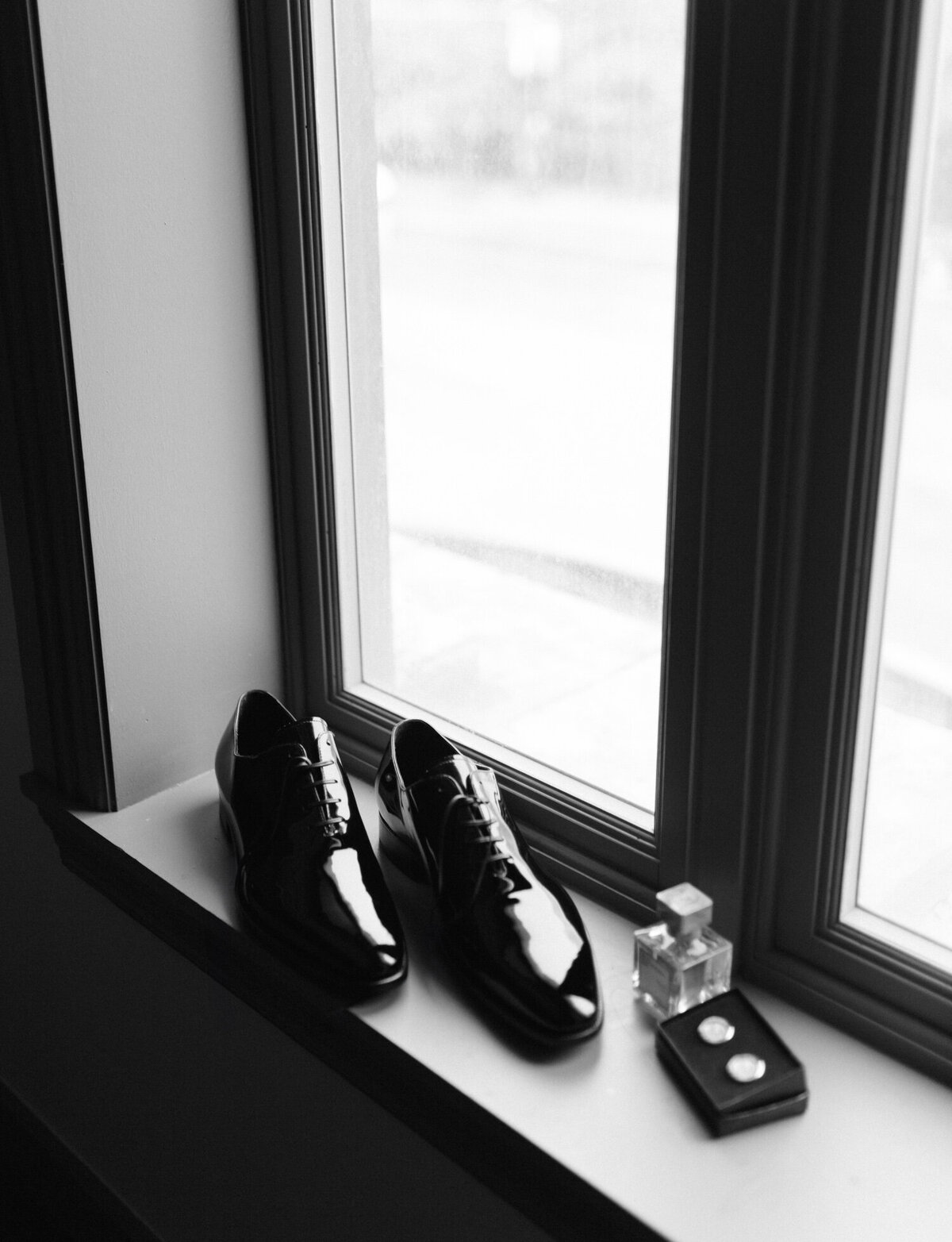 Groom wedding details, Givenchy wedding shoes, cologne, cuff links