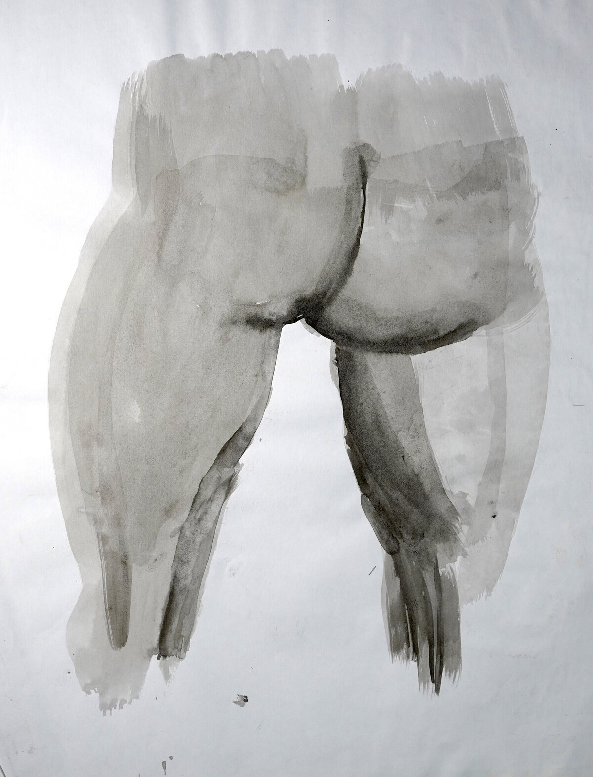 Brent Ray Fraser Figurative Nude Ink Painting 2001 - 01