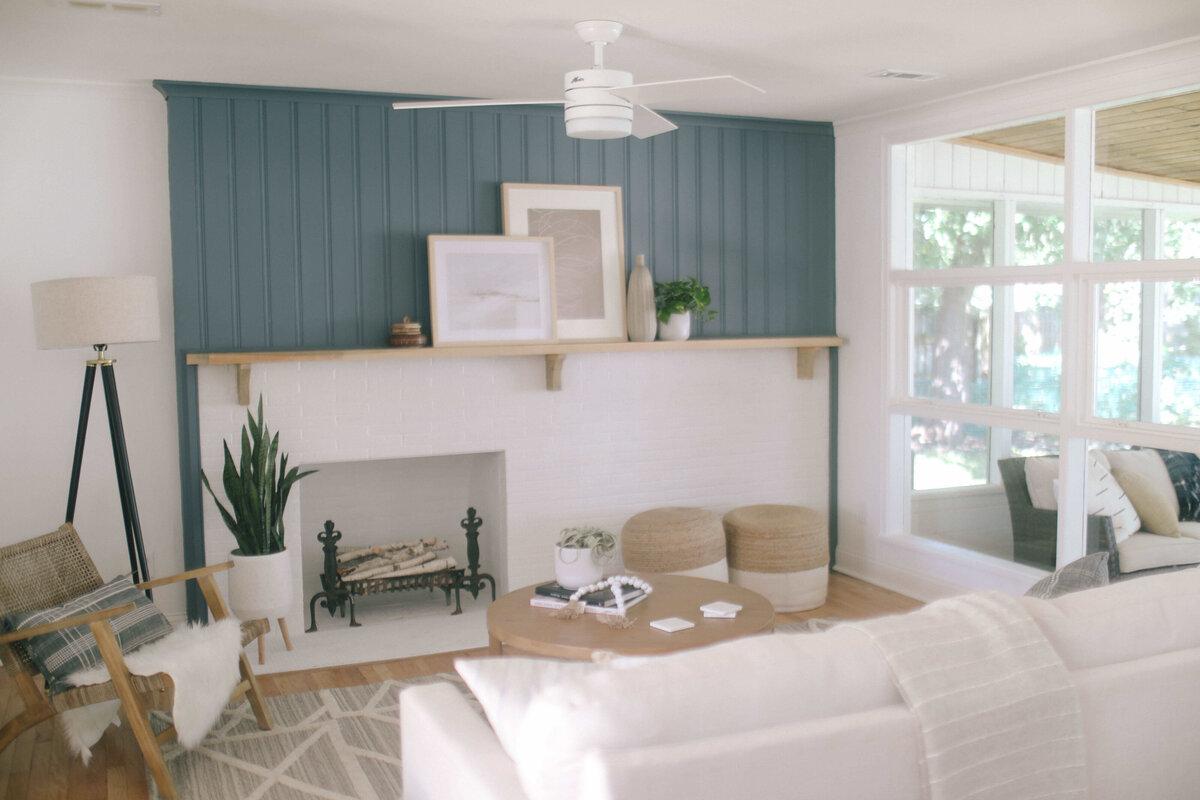 white-wood-teal-living-room-inspiration-Iowa-interior-designer-stylist