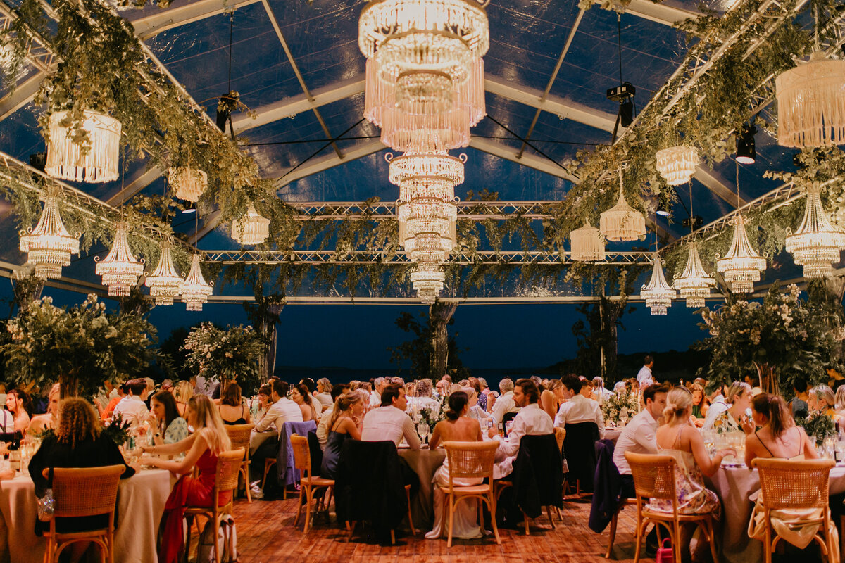 Luxury wedding reception in sardinia
