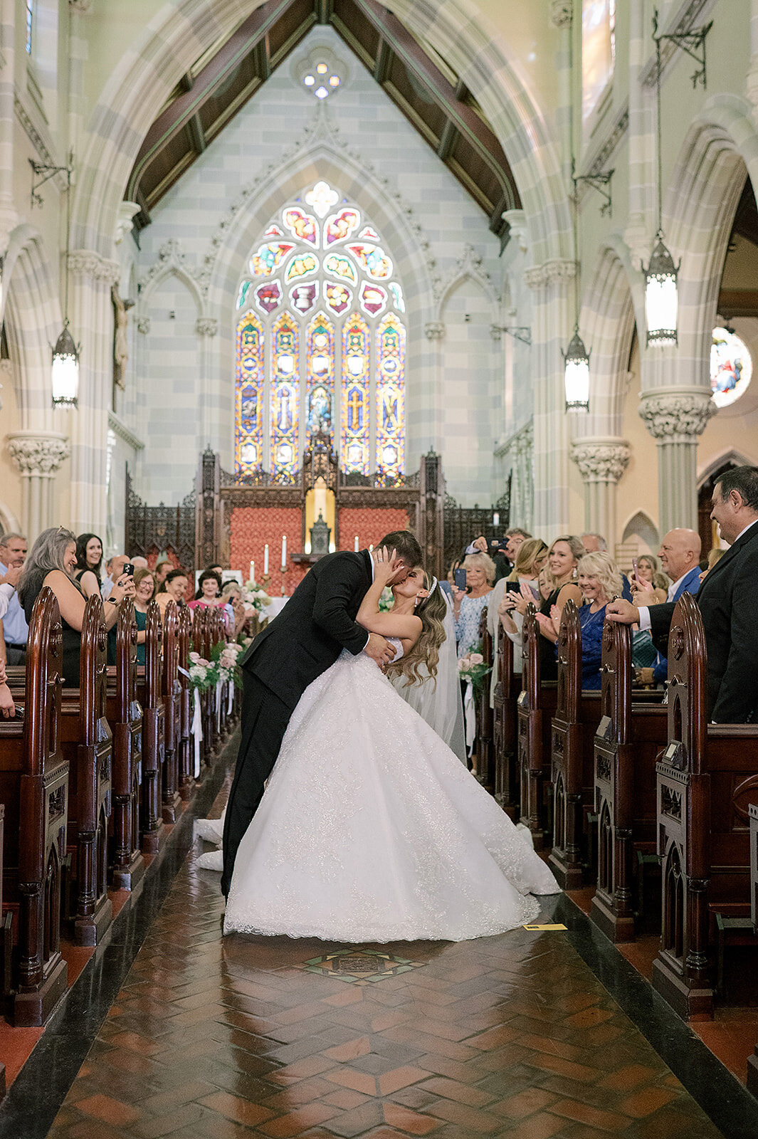 Kate_Murtaugh_Events_wedding_planner_ceremony_St_Marys_Church_Newport_first_kiss