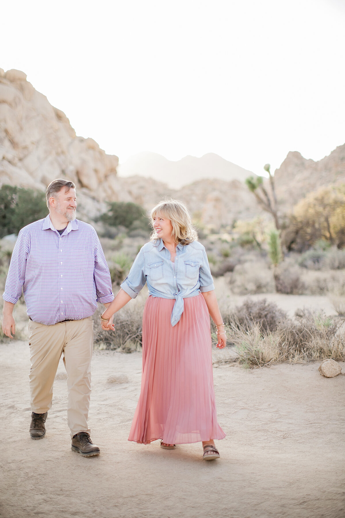 Engagement photos at Joshua Tree National Park