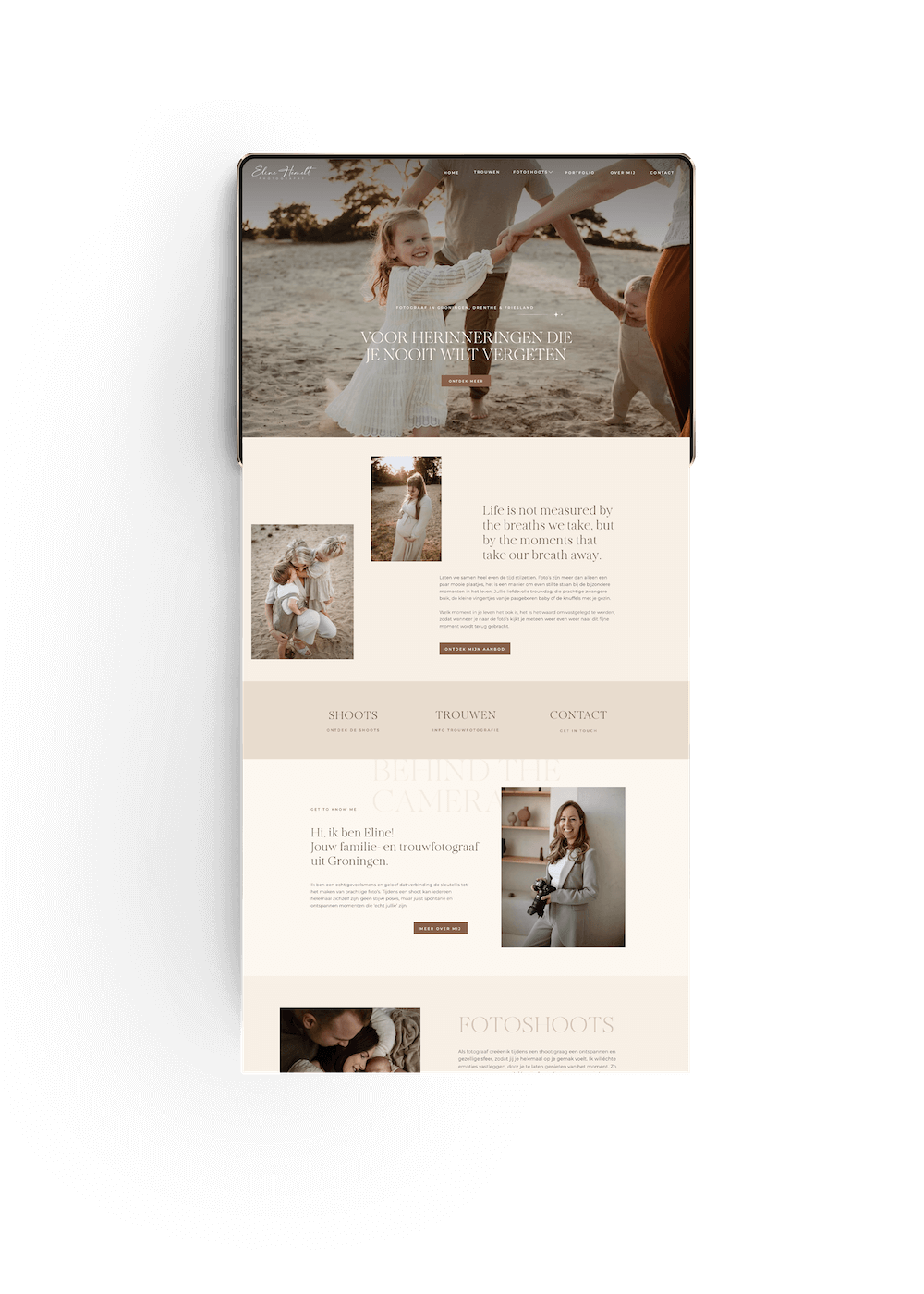 Showit website Alyssa Nicole Photography