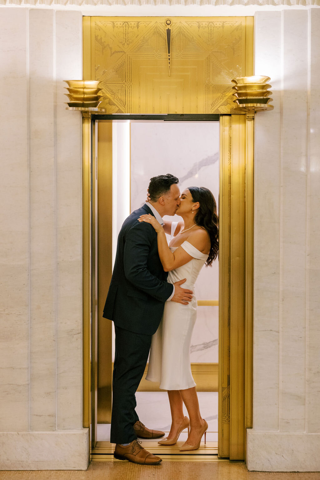 Date Night Engagement Photo in Downtown Chicago