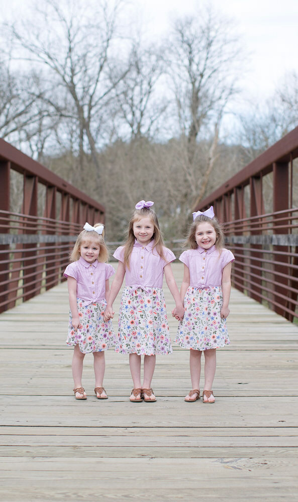 Three little girls at a St Augustine park photoshoot location