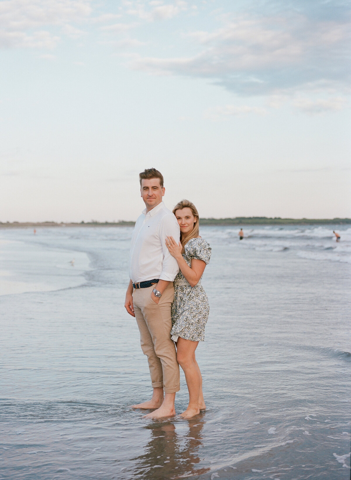 Mackenzie & Sean's RI beach engagement session by Stephanie Vegliante