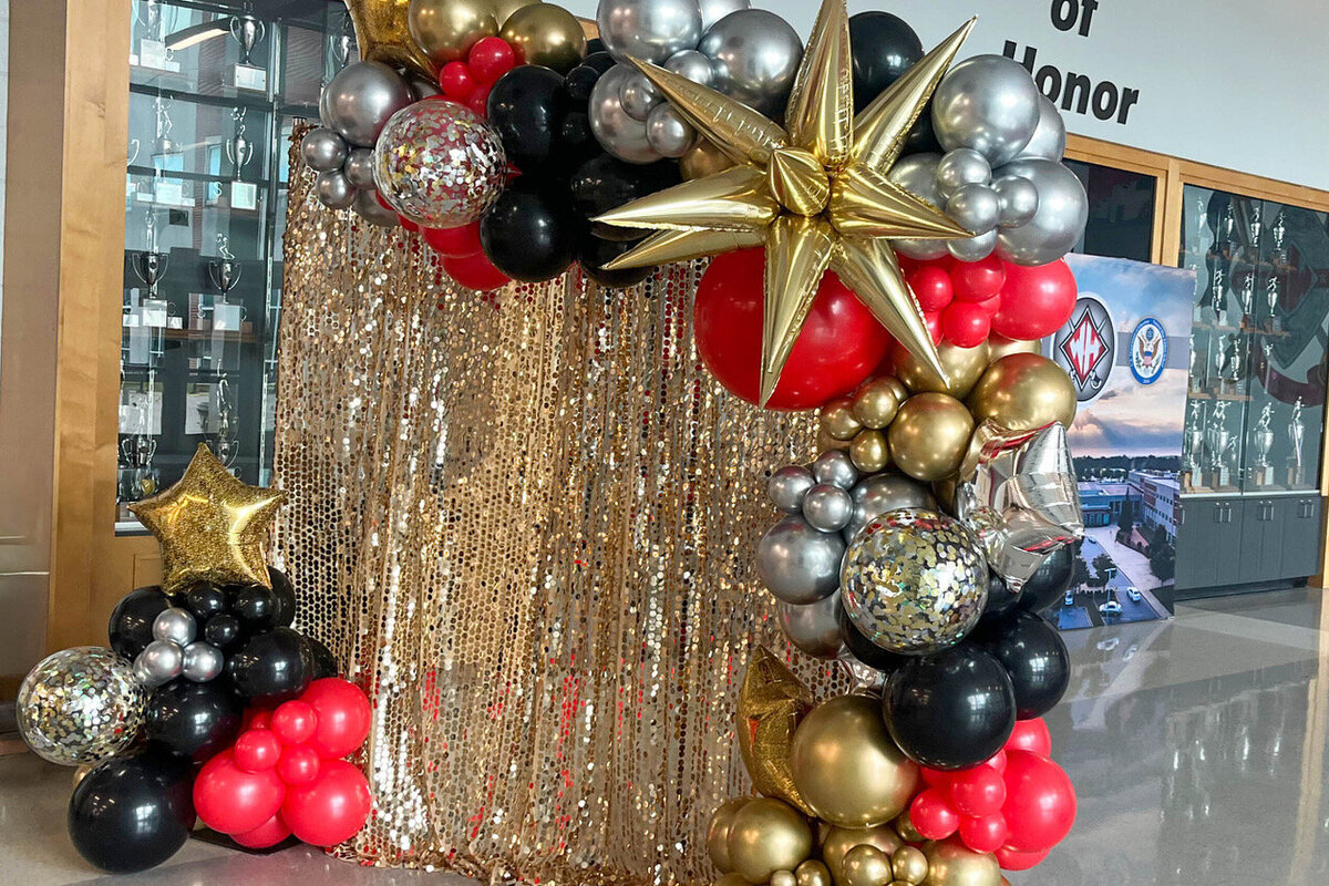 Gold payette sequin curtains