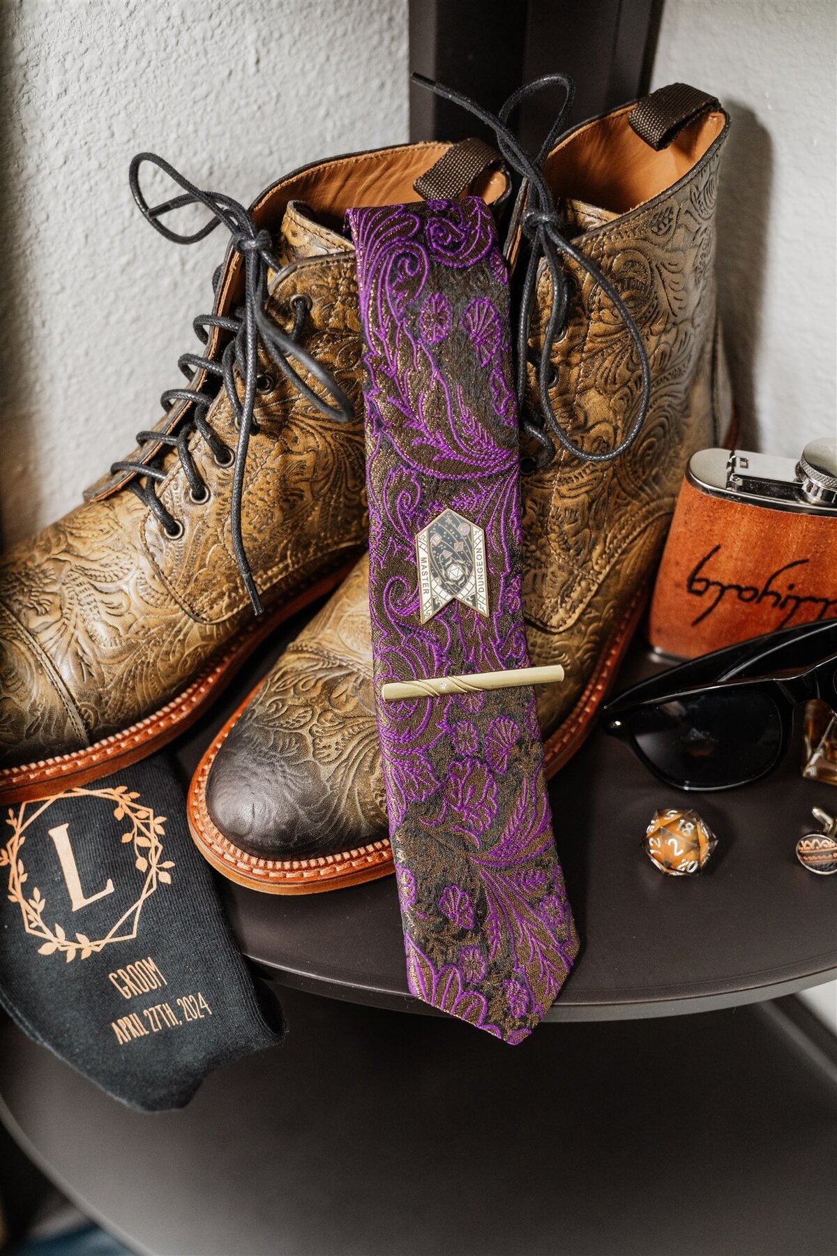 5 - Dungeons and Dragons Tampa Heights Wedding Groom Accessories - Tampa Bay Wedding Planner