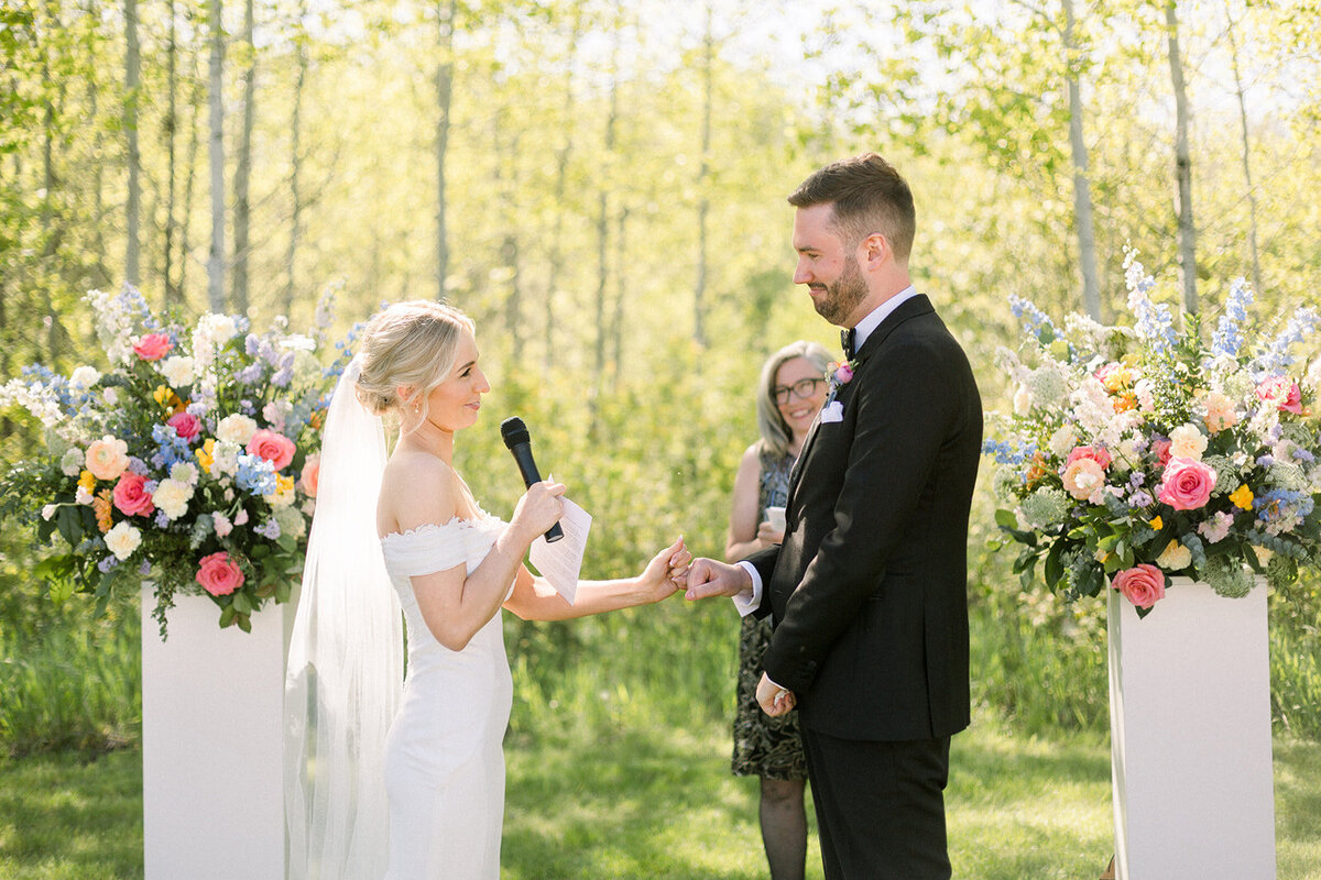 Ceremony at The White Poplar in Winnipeg Manitoba by Winnipeg Wedding Photographer