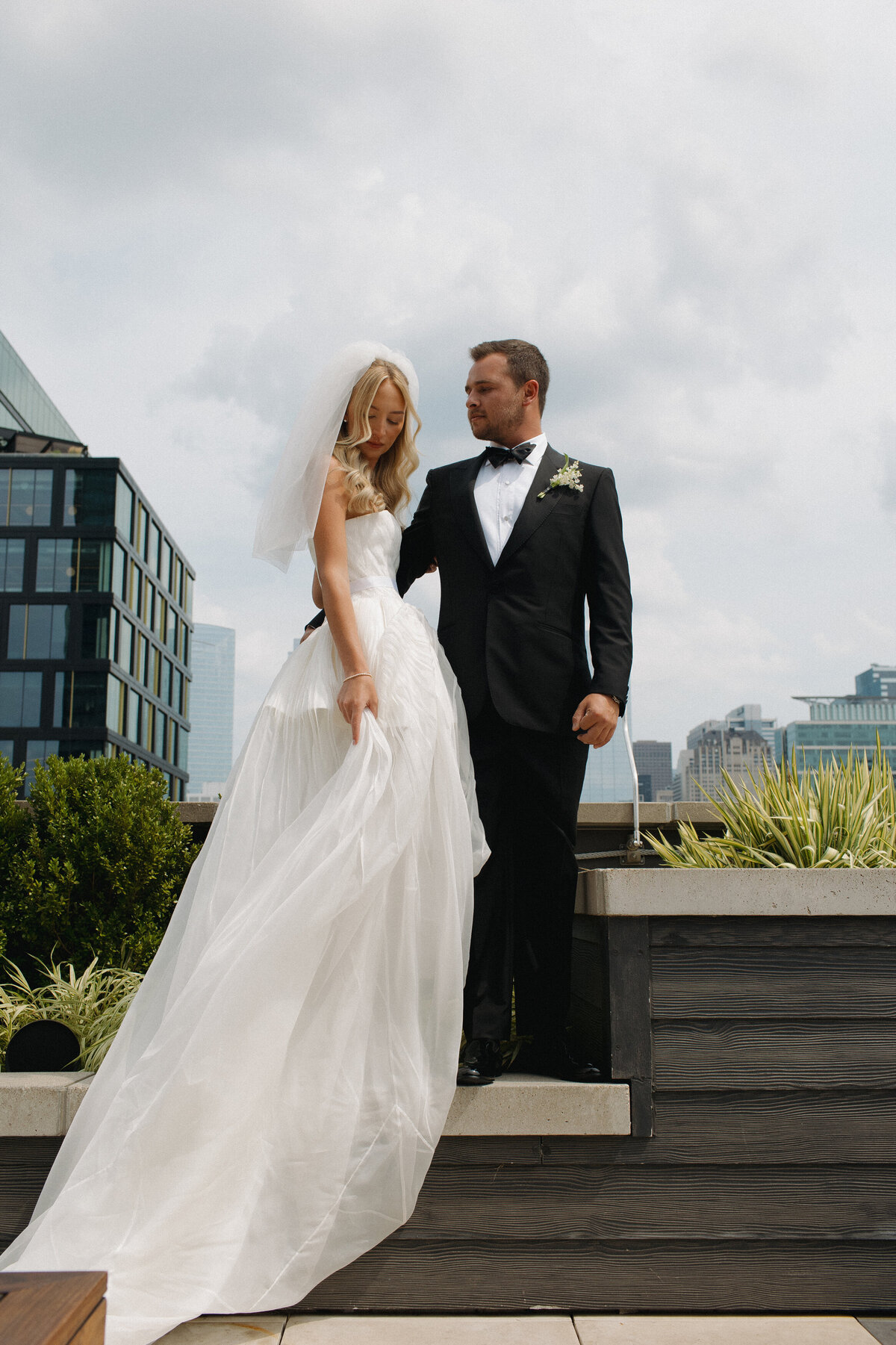 Fashion forward editorial wedding photography at NOBU Hotel Chicago showcases Lauren Alatriste's sophisticated approach to luxury wedding preparation, combining editorial excellence with authentic emotion in magazine-worthy imagery.