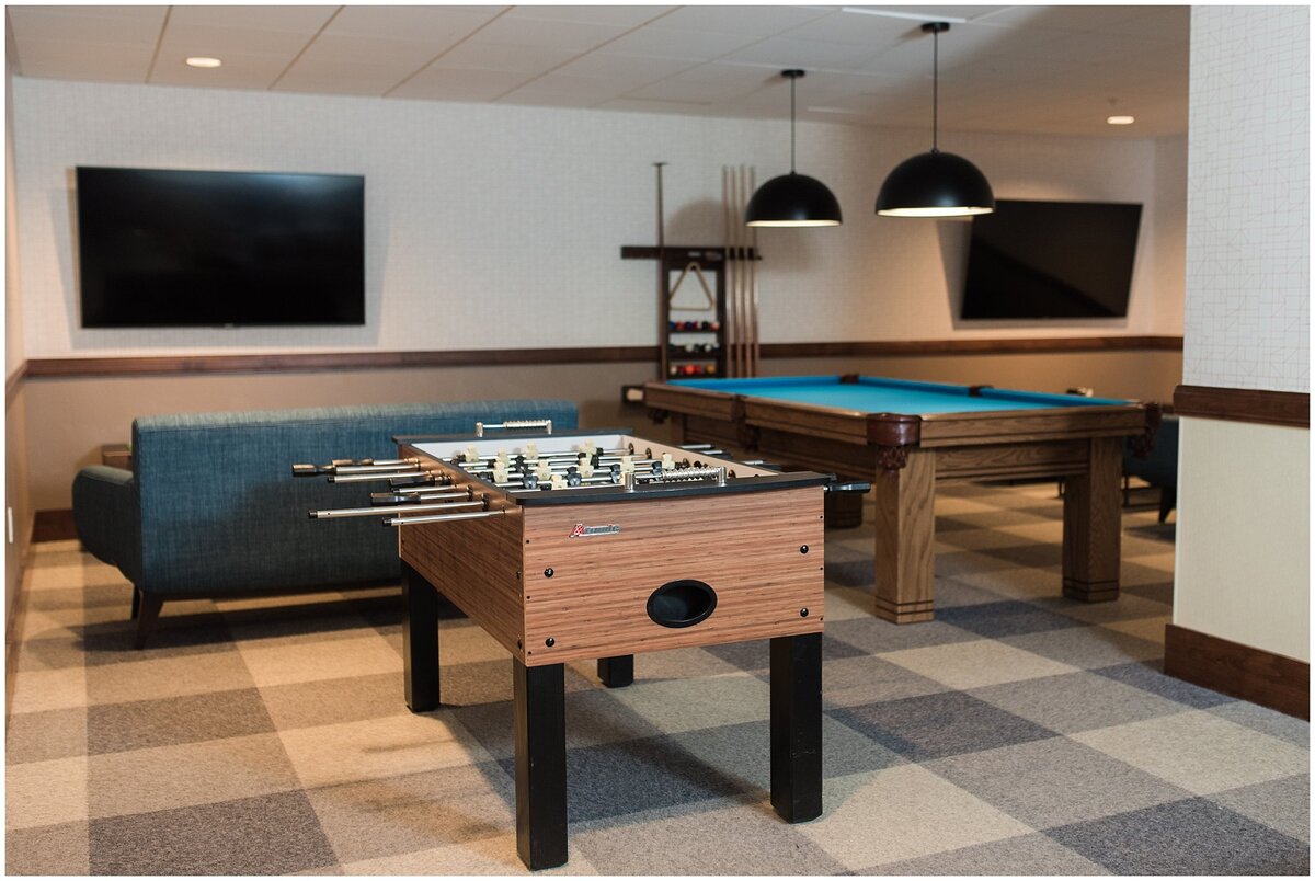 The game room at the Hyatt Centric Park City