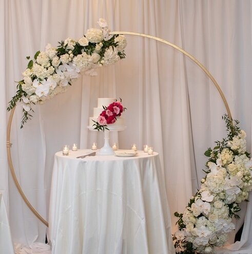 sanctuary-camelback-resort-wedding-reception-pink-and-white-cake