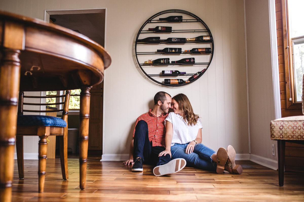 Indoor Home Engagement Session Indianapolis