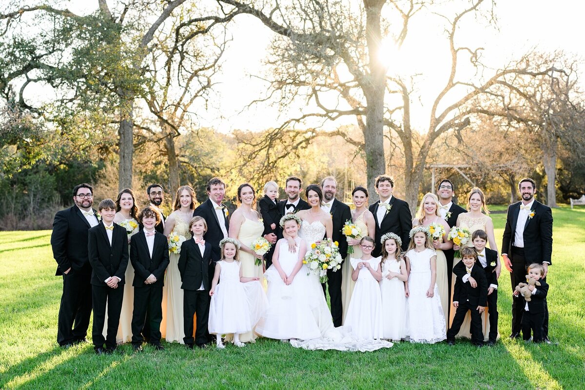 Buttercup Yellow Wedding at Pecan Springs Ranch in Austin Texas-27