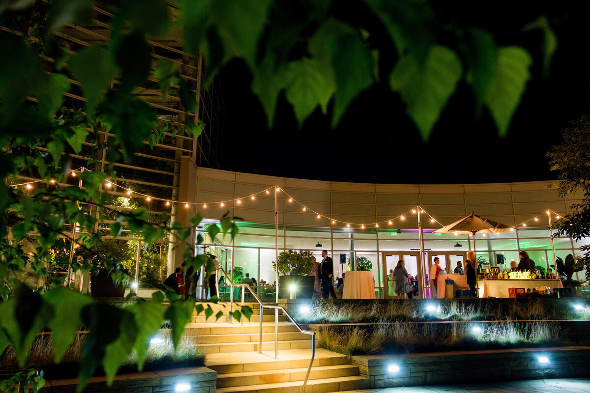 phipps conservatory wedding reception in frank sarris hall