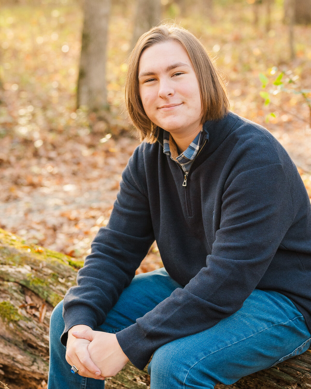 wooded fall senior portrait-4945