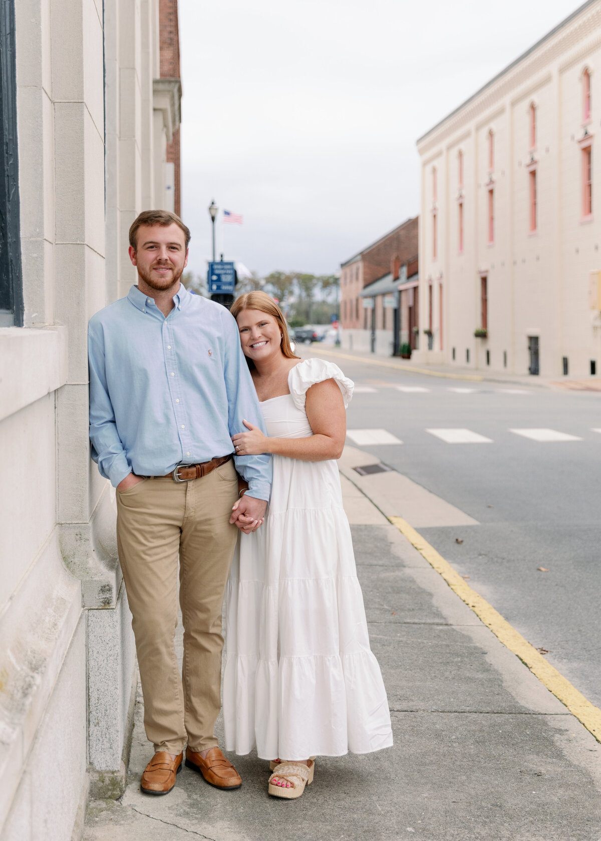 Engagement session on the Washington, NC waterfront