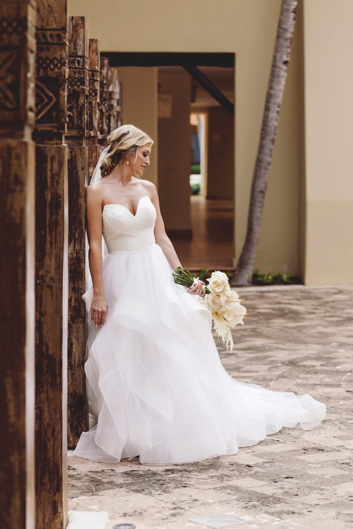 Portrait of a bride at Iberostar Paraiso Riviera Maya Wedding