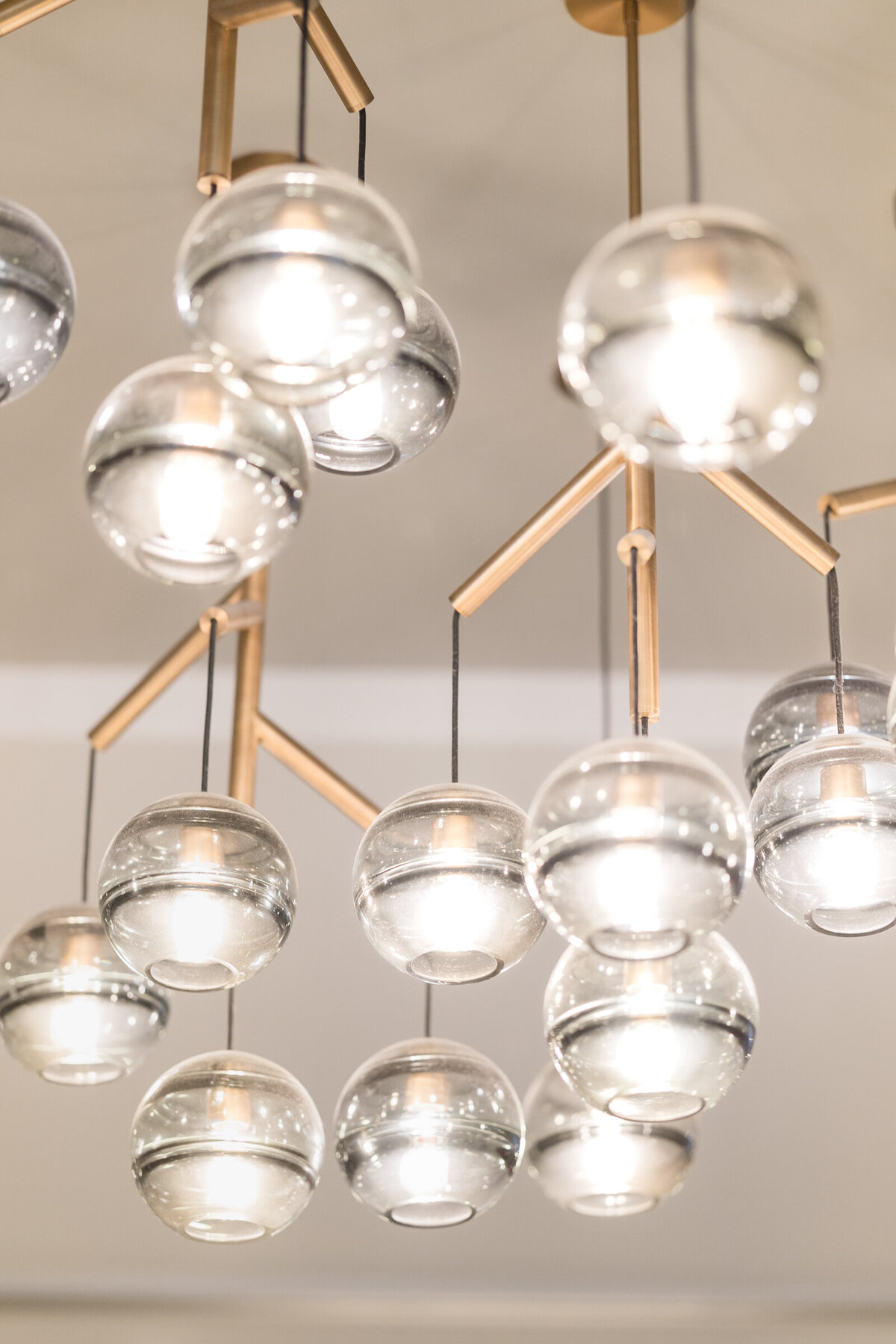 A modern chandelier