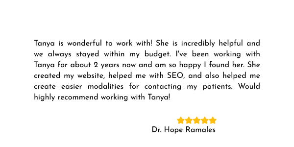 Dr. Hope Ramales testimonial