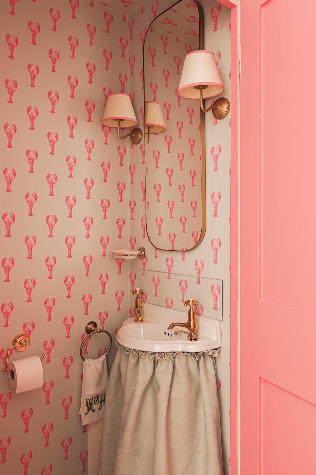Milola Design - Lady Lobster Bubblegum Pink_ Downstairs Loo-